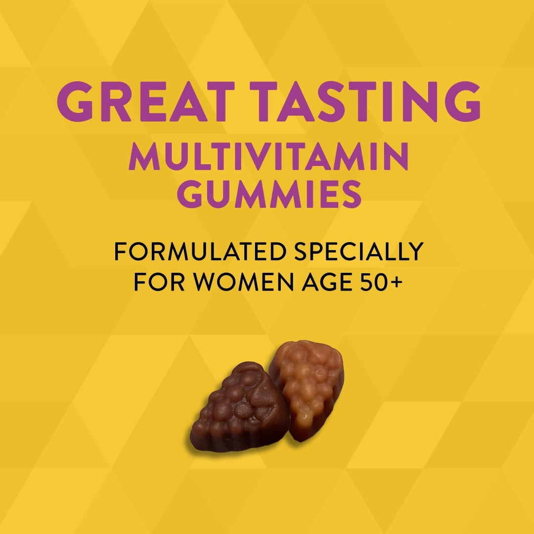 Nature's Way Alive! Women?s 50+ Daily Gummy Multivitamins, Supports Multiple Body Systems*, Supports Healthy Heart, Brain & Bones,* B - Vitamins, Mixed Berry Flavored, 150 Gummies(Packaging May Vary) - The Oasis of Health