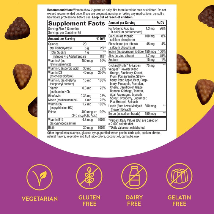 Nature's Way Alive! Women?s 50+ Daily Gummy Multivitamins, Supports Multiple Body Systems*, Supports Healthy Heart, Brain & Bones,* B - Vitamins, Mixed Berry Flavored, 150 Gummies(Packaging May Vary) - The Oasis of Health