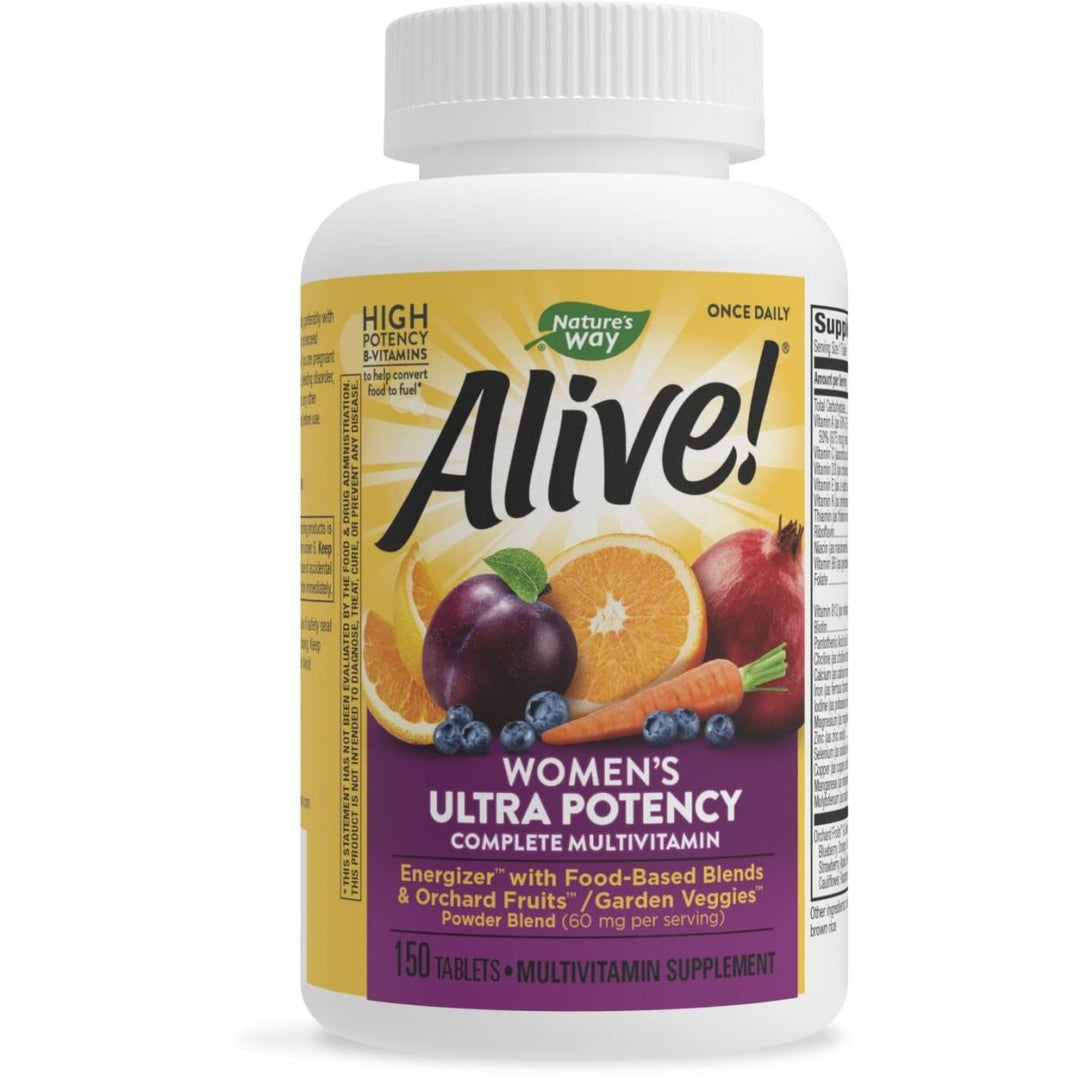 Nature's Way Alive! Women's Ultra Potency Complete Multivitamin, High Potency B - Vitamins for Women, Energy Metabolism*, 150 Tablets - The Oasis of Health