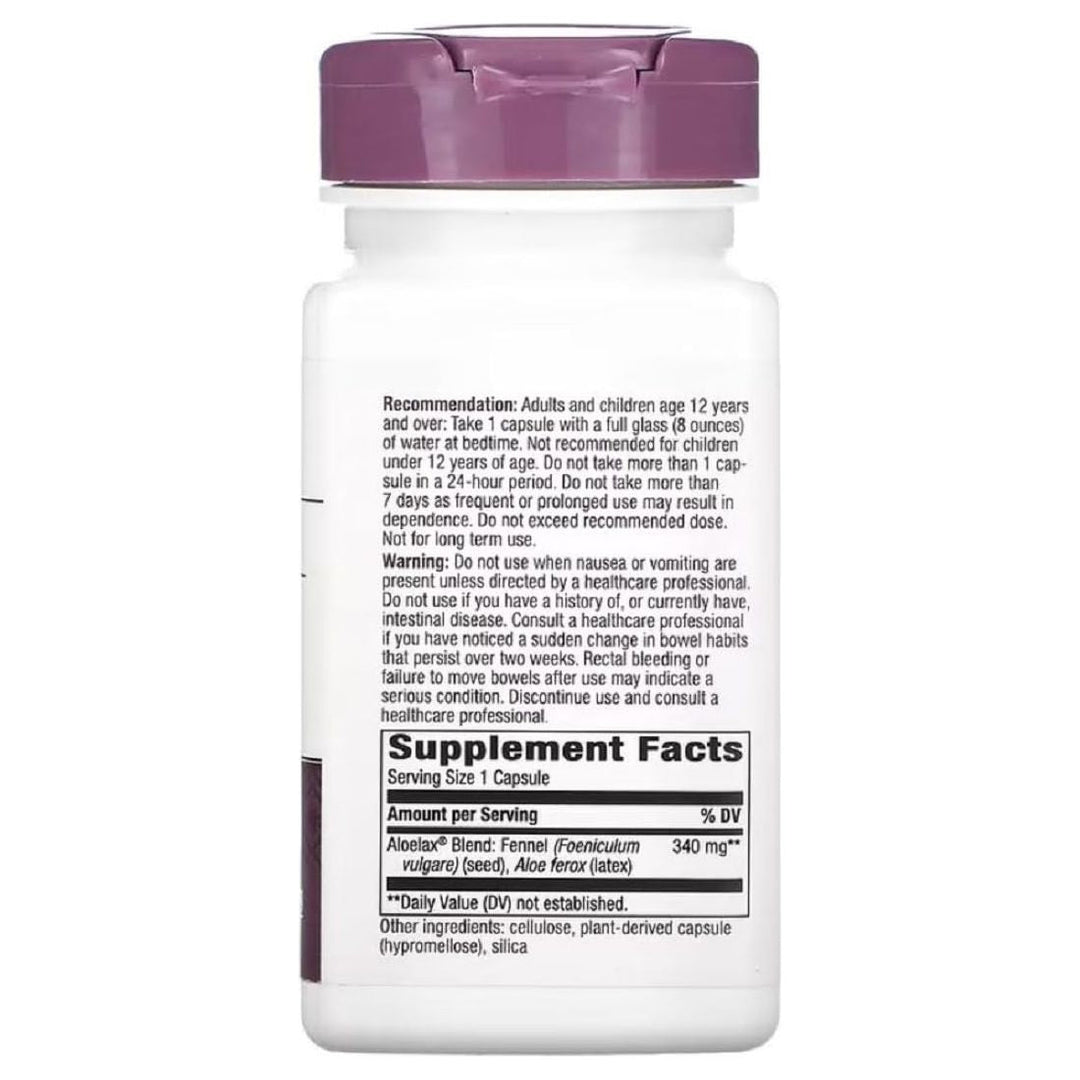 Natures Way AloeLax, 340 milligrams, 100 Vegatarian Capsules. Pack of 5 Bottles - The Oasis of Health