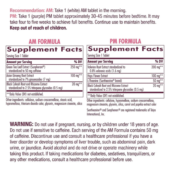 Nature's Way AM/PM Menopause Formula - Hormone Balance and Support - 60 Capsules - The Oasis of Health