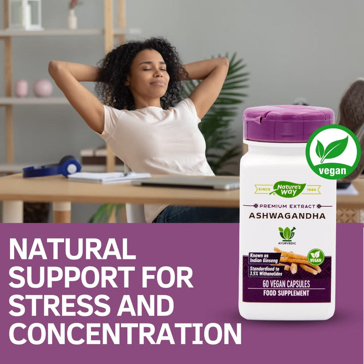 Nature's Way - Ashwagandha, 60 veggie caps - The Oasis of Health