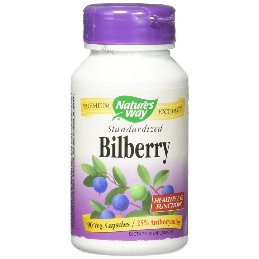 Nature's Way Bilberry Standardized Extract - Support Healthy Vision and Eye Health - 90 Veg Capsules - The Oasis of Health