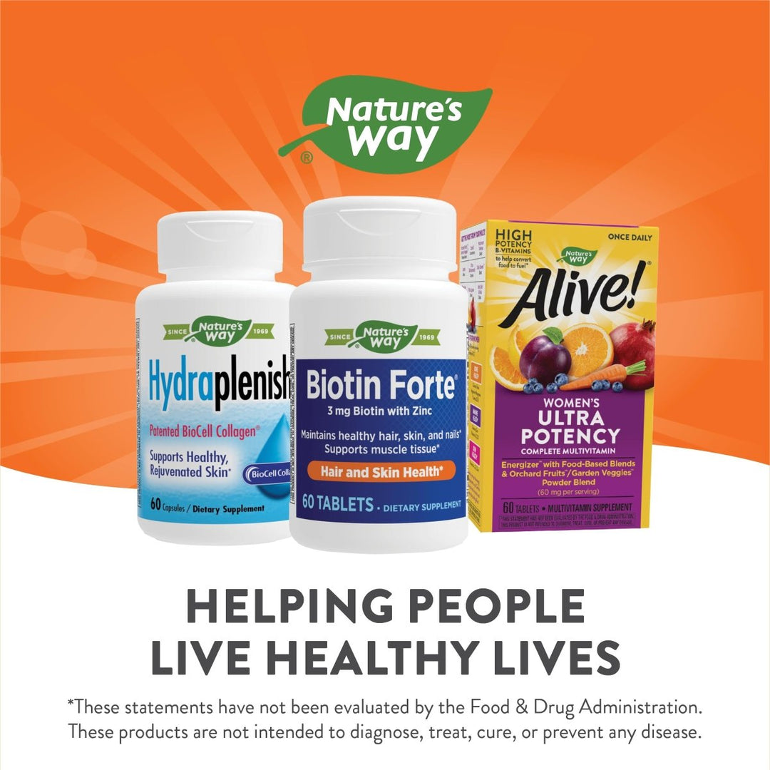 Nature's Way Biotin Forte 3mg with Zinc 60 Tablets - The Oasis of Health