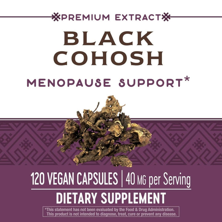 Nature's Way Black Cohosh - 40mg per Serving - Non - GMO - Gluten - Free - 120 Capsules - The Oasis of Health