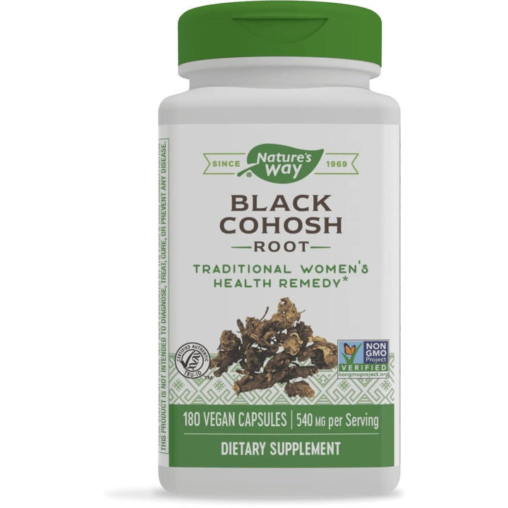 Nature's Way Black Cohosh Root, Traditional Support for Women's Health*, Non - GMO Project Verified, 180 Capsules - The Oasis of Health