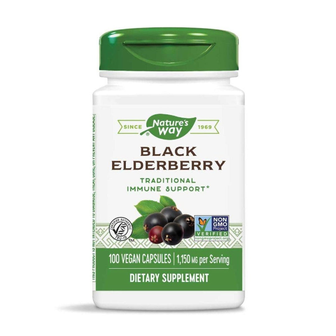 Nature's Way Black Elderberry 100 Vcaps - 2 Pack - The Oasis of Health