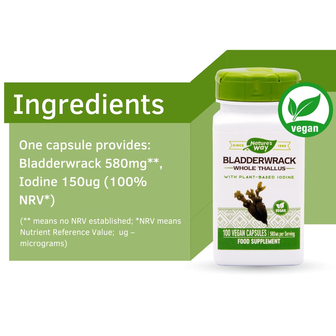 Nature's Way Bladderwrack - 100 Vegetarian Capsules - The Oasis of Health