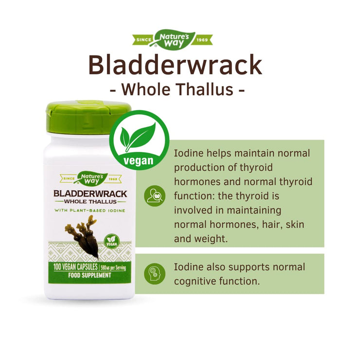 Nature's Way Bladderwrack - 100 Vegetarian Capsules - The Oasis of Health
