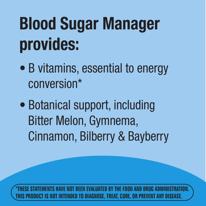 Nature's Way Blood Sugar Manager Glucose Support Formula*, 60 Count - The Oasis of Health