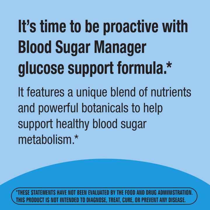 Nature's Way Blood Sugar Manager Glucose Support Formula*, 60 Count - The Oasis of Health