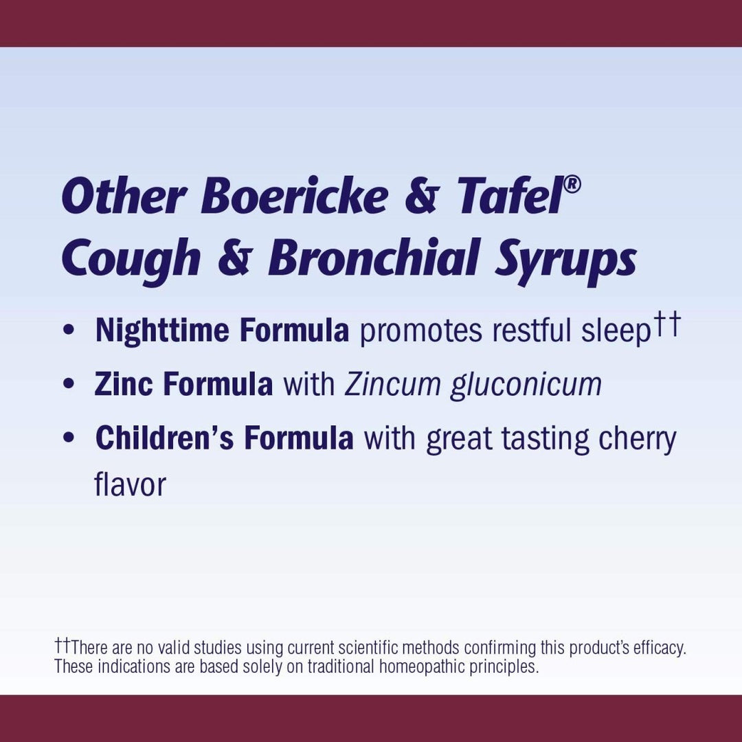 Nature's Way Boericke & Tafel Daytime Cough & Bronchial Syrup, Cough Suppressant?? & Expectorant??, Non - Drowsy, 4 Fl. Oz - The Oasis of Health