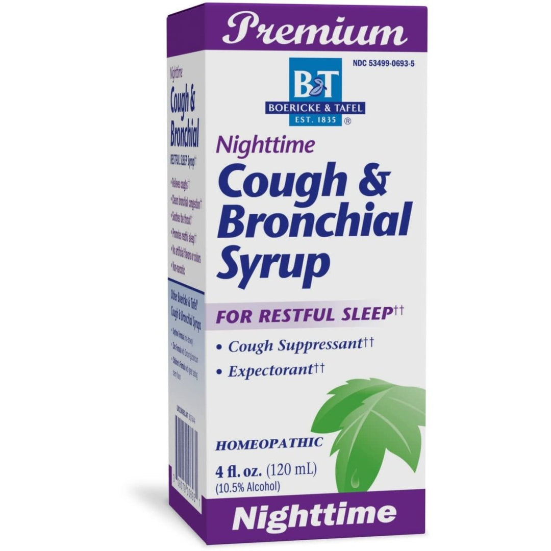 Nature's Way Boericke & Tafel Nighttime Cough & Bronchial Syrup, Cough Suppressant??, Promotes Restful Sleep??, 4 Fl. Oz - The Oasis of Health