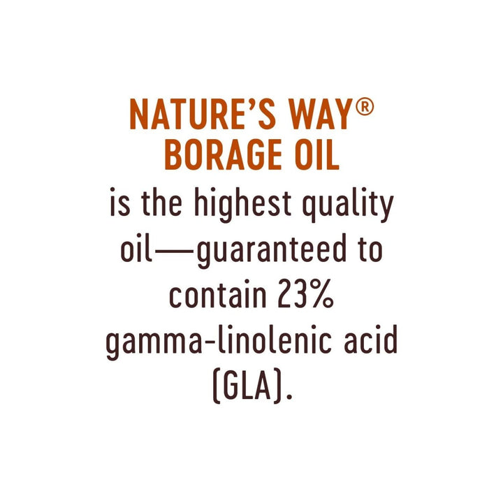 Nature's Way Borage, Cold Pressed Oil 1300mg, 60 Softgels - The Oasis of Health