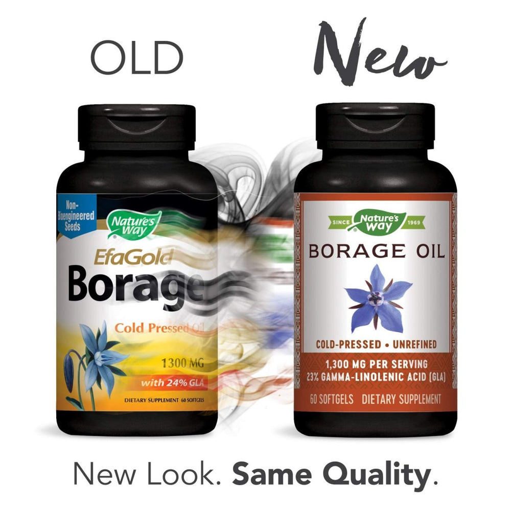 Nature's Way Borage, Cold Pressed Oil 1300mg, 60 Softgels - The Oasis of Health
