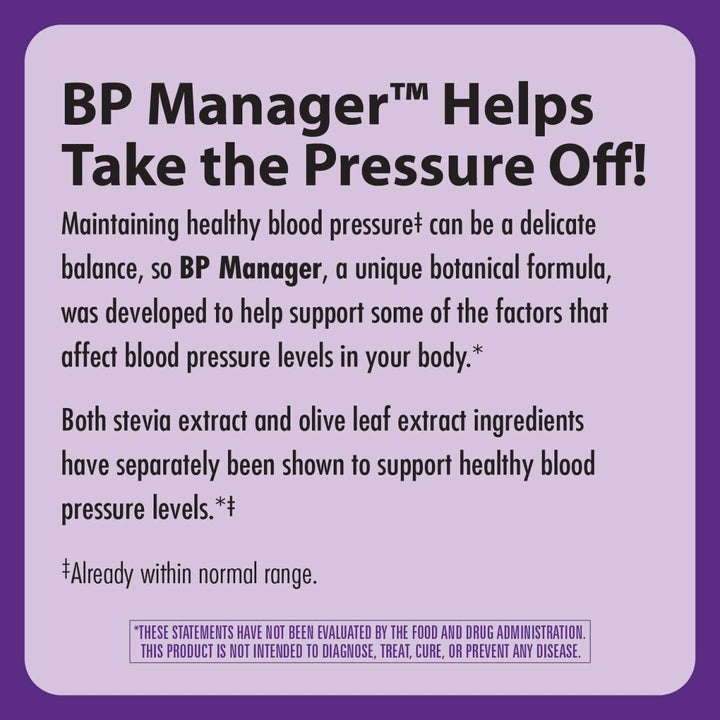 Nature's Way BP Manager? Supports Healthy Blood Pressure, 90 Count - The Oasis of Health
