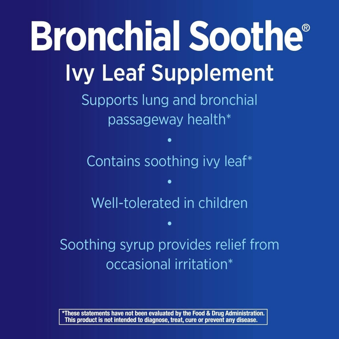 Nature's Way Bronchial Soothe Ivy Leaf 99.9% Alcohol - free Non - Drowsy Syrup, 120 ML (4 Fl Oz.) - The Oasis of Health