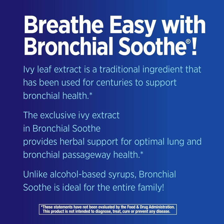 Nature's Way Bronchial Soothe Ivy Leaf 99.9% Alcohol - free Non - Drowsy Syrup, 120 ML (4 Fl Oz.) - The Oasis of Health