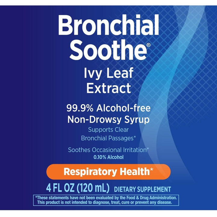 Nature's Way Bronchial Soothe Ivy Leaf 99.9% Alcohol - free Non - Drowsy Syrup, 120 ML (4 Fl Oz.) - The Oasis of Health