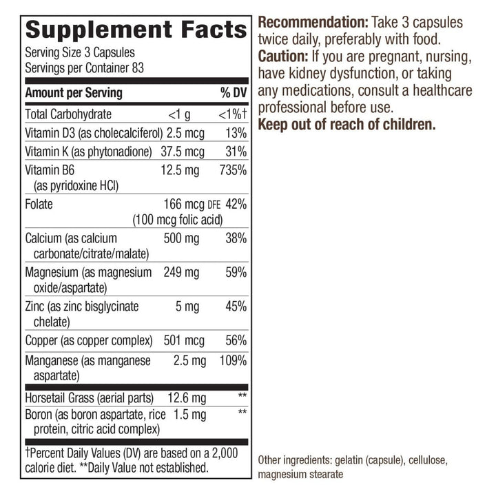 Nature's Way Calcium Complex Advanced Bone Formula, Helps Maintain Normal Bone Density and Development*, 250 Capsules - The Oasis of Health