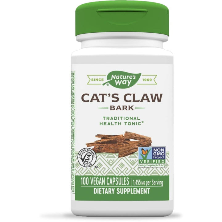 Nature's Way Cat?s Claw Bark, Traditional Health Tonic*, 1,455mg per serving, 100 Capsules - The Oasis of Health