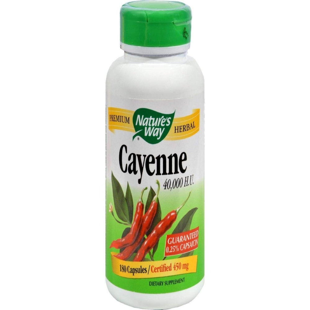 Natures Way Cayenne, 450mg 180 Capsules - The Oasis of Health
