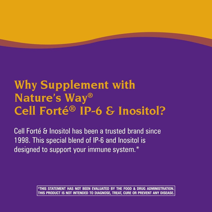 Nature's Way Cell Fort? IP - 6 & Inositol supports natural killer - cell activity*, 120 Vcaps - The Oasis of Health
