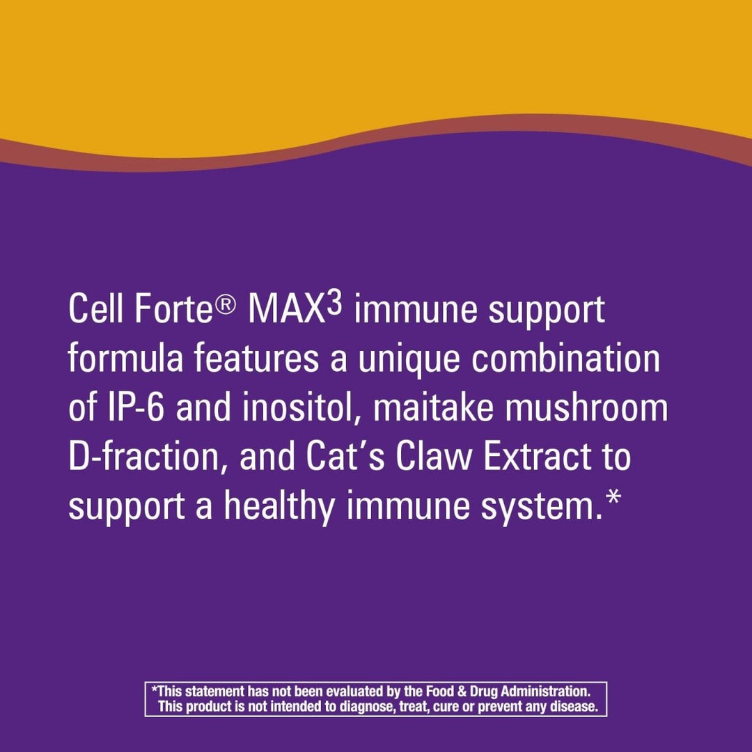 Nature's Way Cell Fort? MAX3 IP - 6 & Inositol with Maitake & Cat's Claw, Immune Support and Natural Killer - Cell Activity*,120 Capsules - The Oasis of Health