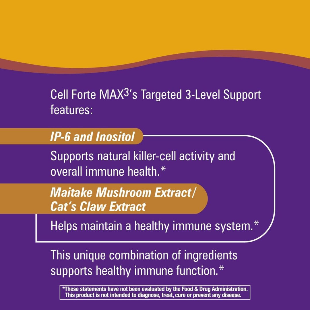 Nature's Way Cell Fort? MAX3 IP - 6 & Inositol with Maitake & Cat's Claw, Immune Support and Natural Killer - Cell Activity*,120 Capsules - The Oasis of Health