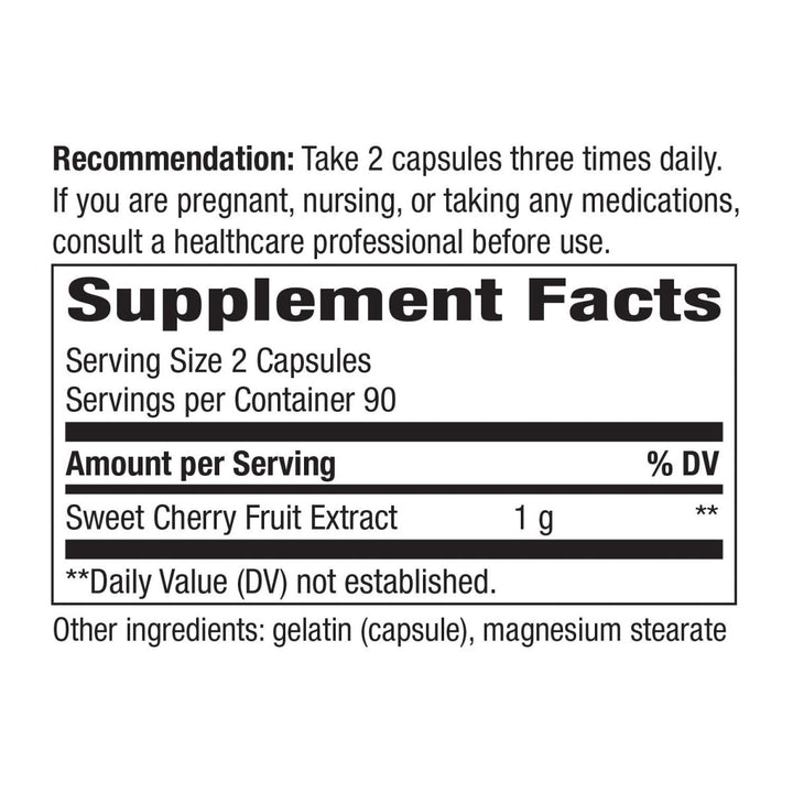 Nature's Way Cherry Fruit Extract 180 Capsules - The Oasis of Health