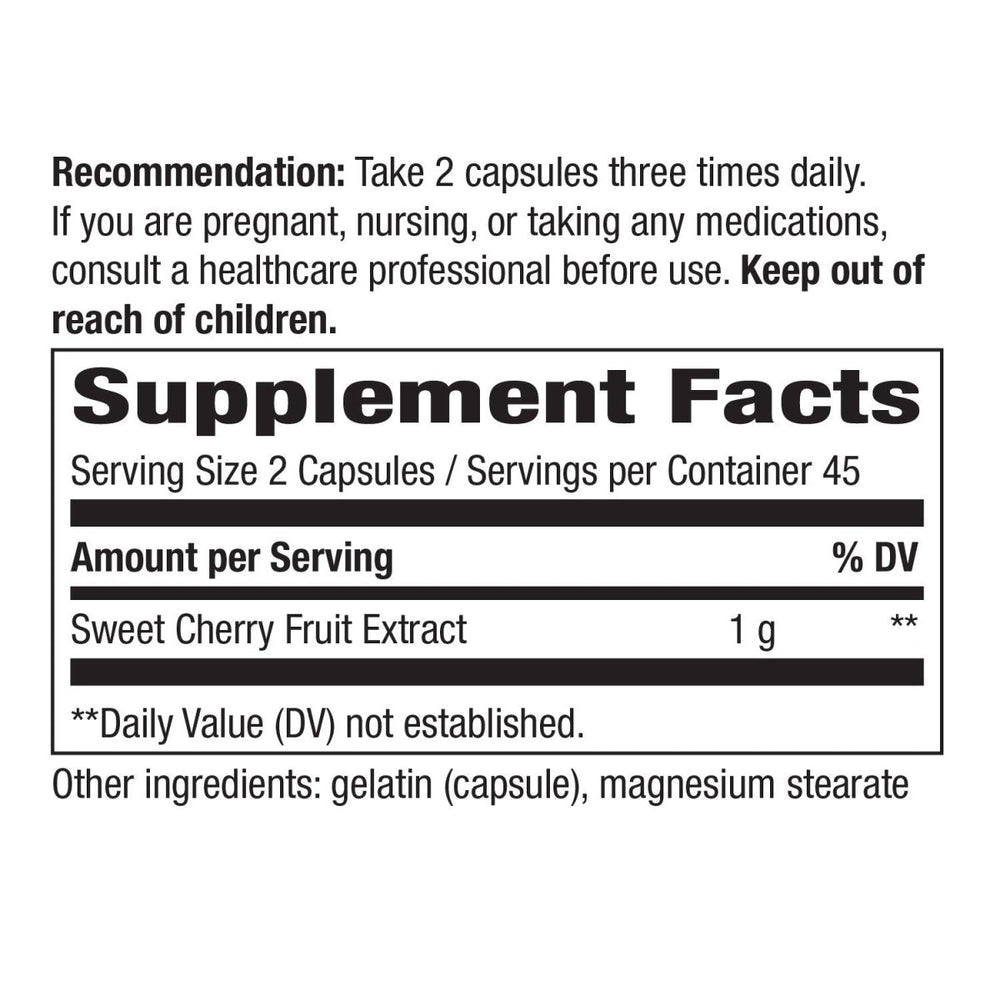 Nature's Way Cherry Fruit, Supports Antioxidant Pathways*, 1,000 mg Per Serving, 90 Capsules - The Oasis of Health