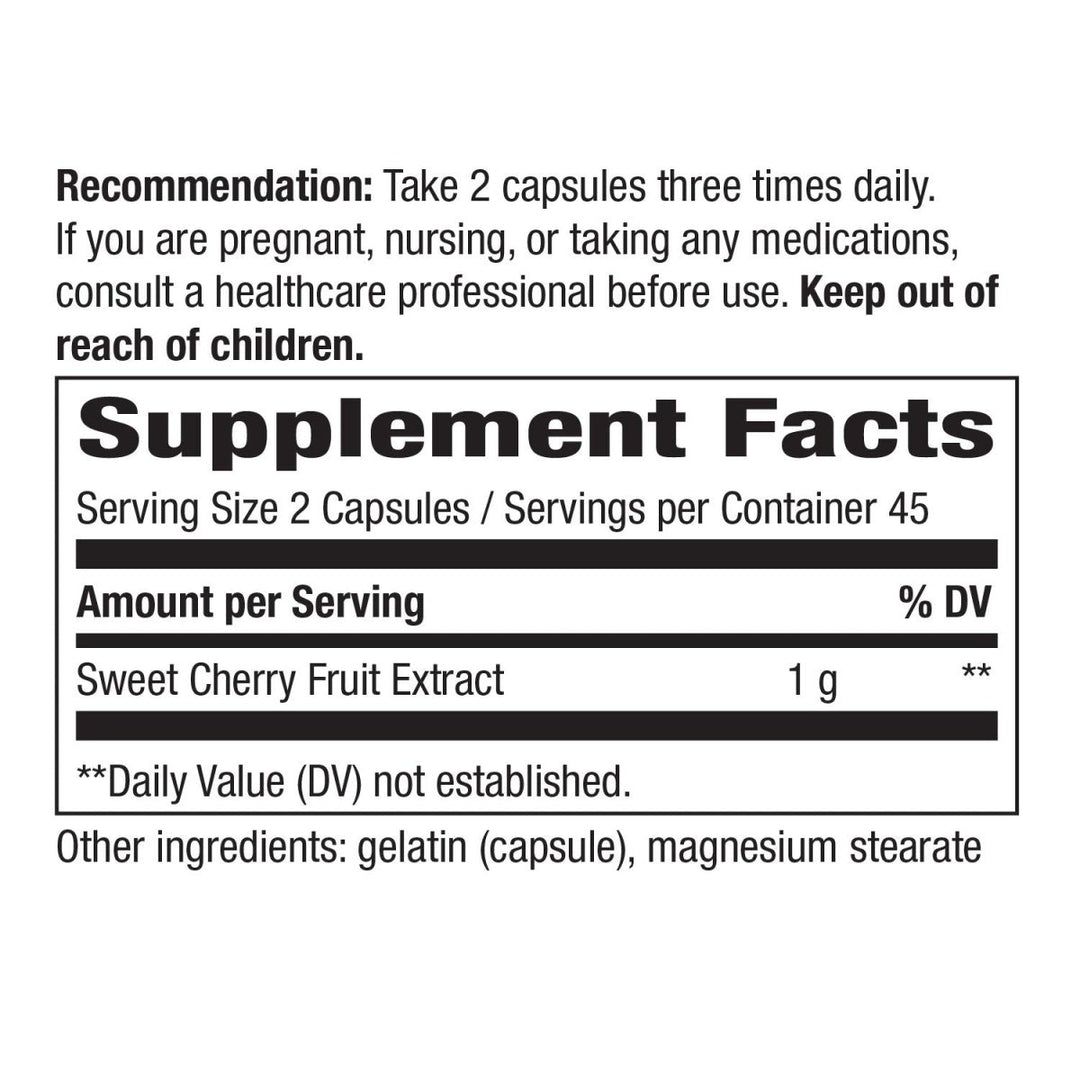 Nature's Way Cherry Fruit, Supports Antioxidant Pathways*, 1,000 mg Per Serving, 90 Capsules - The Oasis of Health