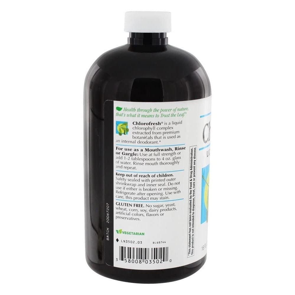 Nature's Way Chlorofresh Liquid Chlorophyll Internal Deodorant, unflavored 16 oz - The Oasis of Health