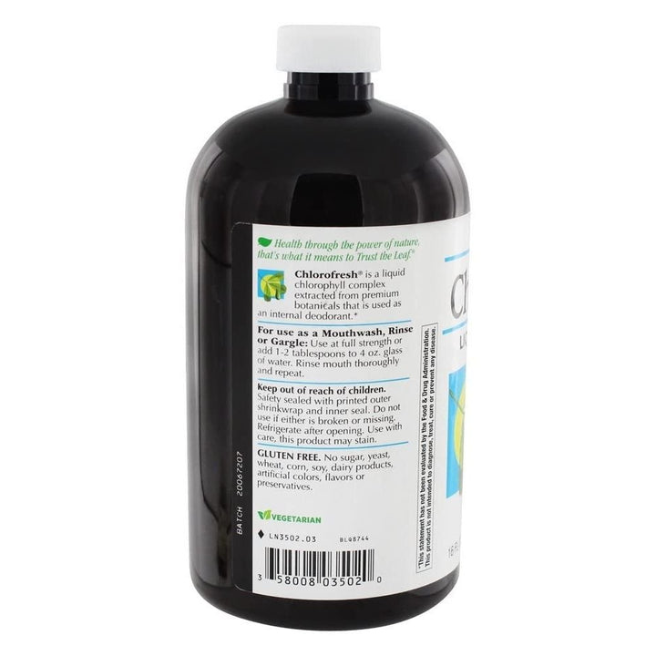 Nature's Way Chlorofresh Liquid Chlorophyll Internal Deodorant, unflavored 16 oz - The Oasis of Health
