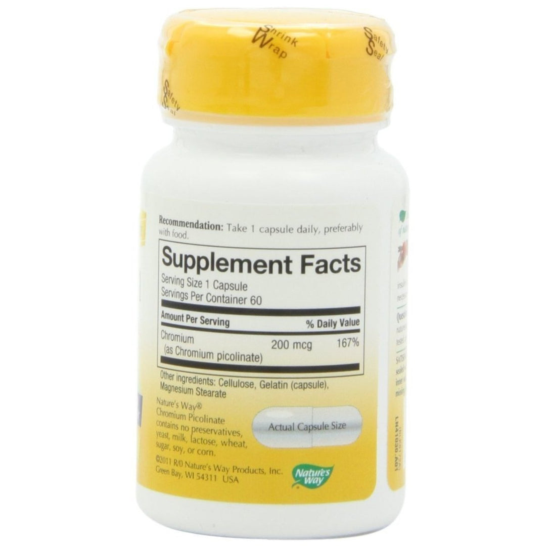 Nature's Way Chromium Picolinate 200mcg 60 Capsule - The Oasis of Health