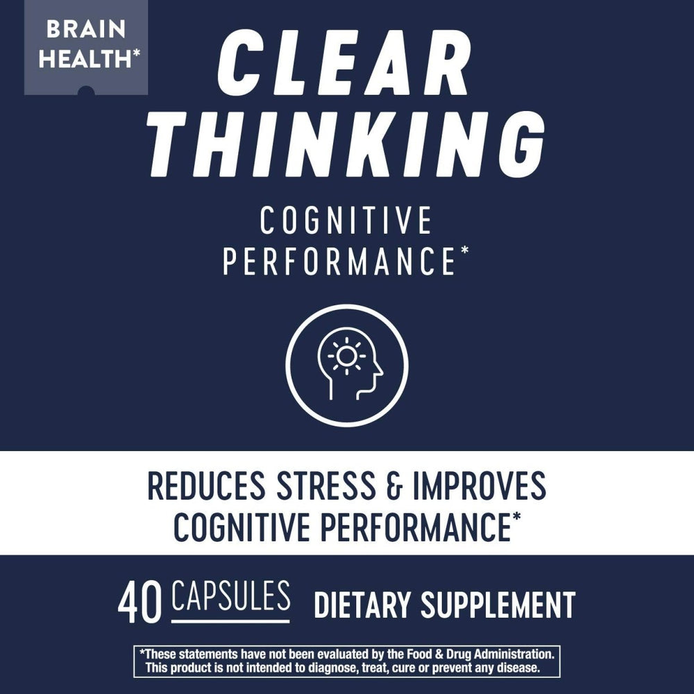 Nature's Way Clear Thinking Cognitive Performance*, Ashwagandha, Reduces Stress and Supports Cognitive Performance*, 40 Capsules - The Oasis of Health