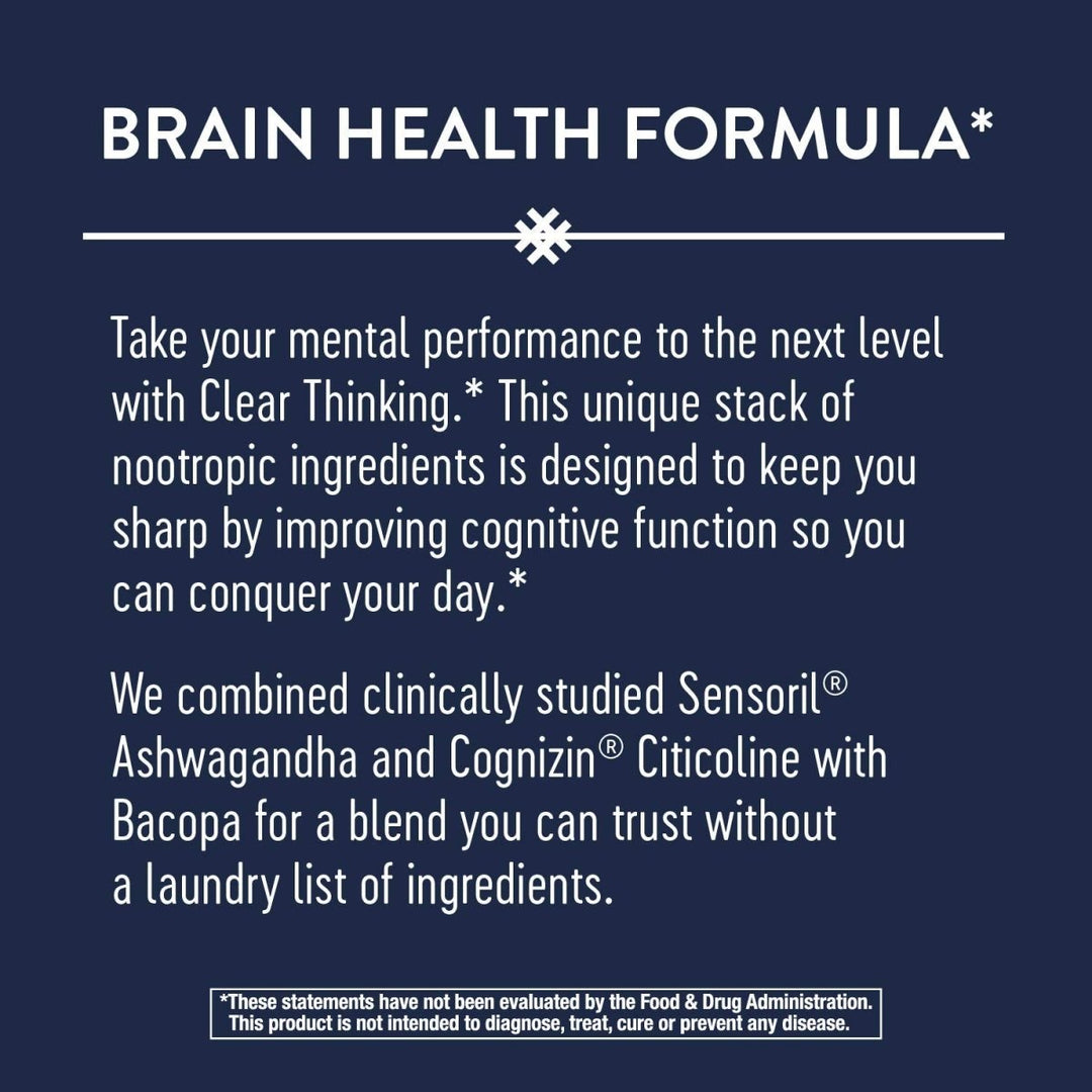 Nature's Way Clear Thinking Cognitive Performance*, Ashwagandha, Reduces Stress and Supports Cognitive Performance*, 40 Capsules - The Oasis of Health