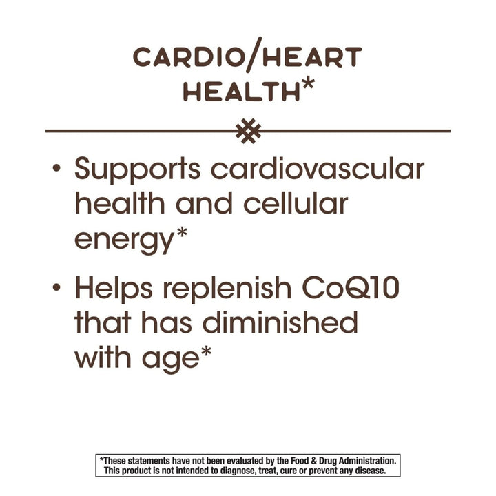 Nature's Way CoQ10, Ubiquinone, Heart Health*, 60 Softgels - The Oasis of Health