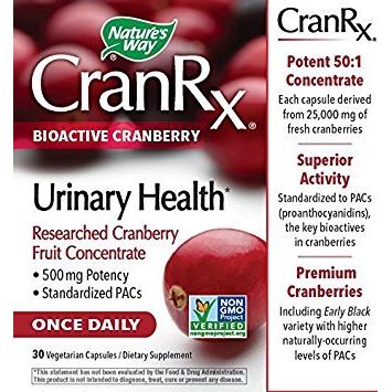 Nature's Way CranRx BioActive Cranberry Urinary Health 500 mg potency, Once Daily, 30 VCaps - The Oasis of Health