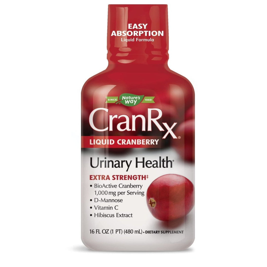 Nature's Way CranRx Extra Strength Cranberry 1,000 mg, D - Mannose + Vit C + Hibiscus, 16 fl. oz. - The Oasis of Health