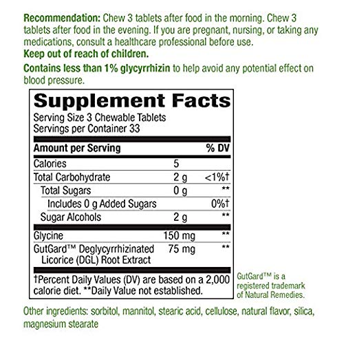 Nature's Way, DGL (Without Fructose), 100 Chewable Tablets - The Oasis of Health