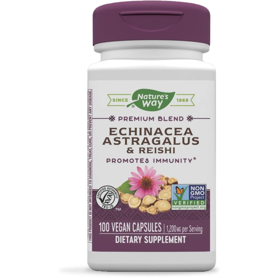 Nature's Way Echinacea Astragalus & Reishi, Immune Support*, 100 Capsules - The Oasis of Health