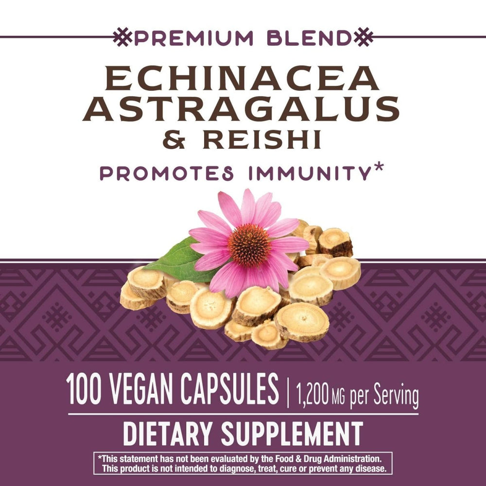 Nature's Way Echinacea Astragalus & Reishi, Immune Support*, 100 Capsules - The Oasis of Health