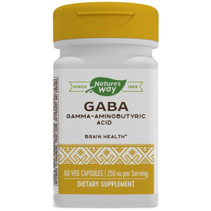 Nature's Way Enzymatic Therapy GABA 250 mg 60 Vcaps - 2 Pack - The Oasis of Health