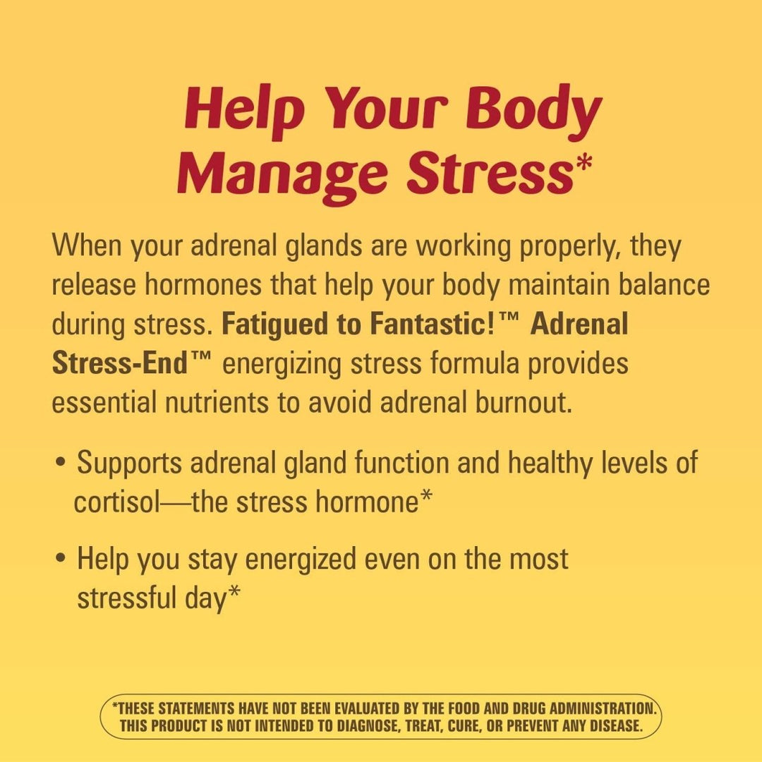 Nature's Way Fatigued to Fantastic! Adrenal Stress - End 60 Capsules - The Oasis of Health