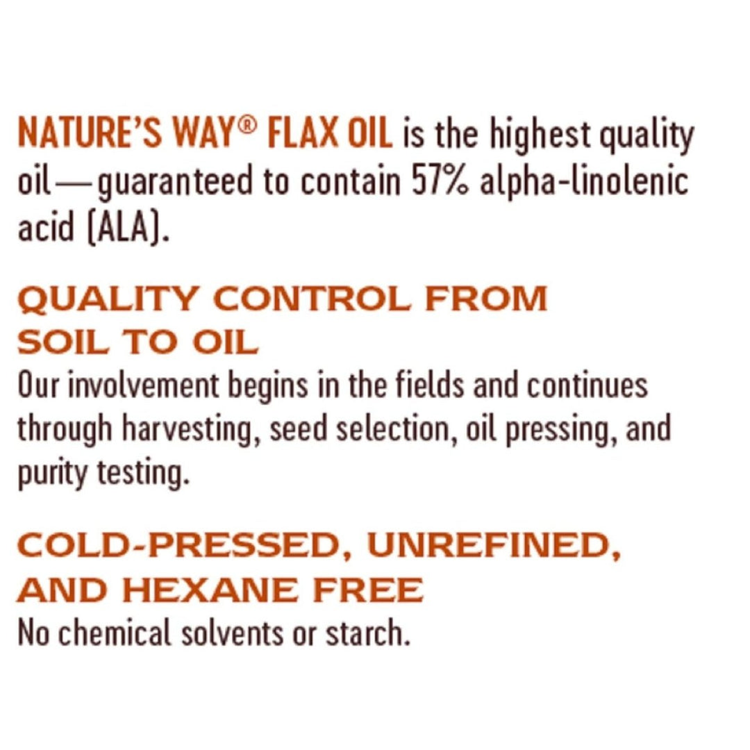 Nature's Way Flax Oil Max Strength® - Supports Heart Health - 200 Softgels - The Oasis of Health