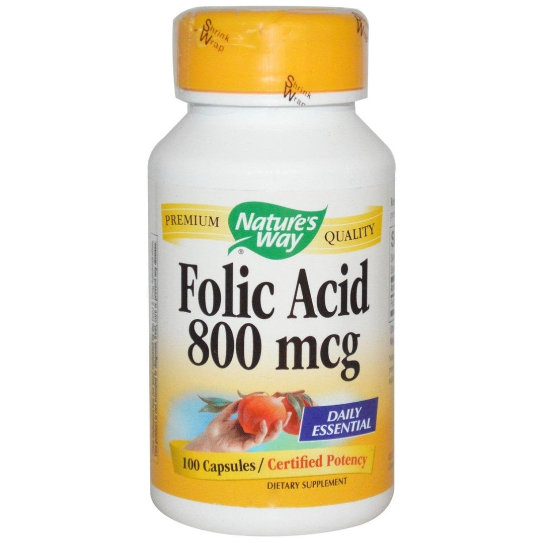 Nature's Way Folic Acid 800mcg 100 Capsules (Pack of 2) - The Oasis of Health