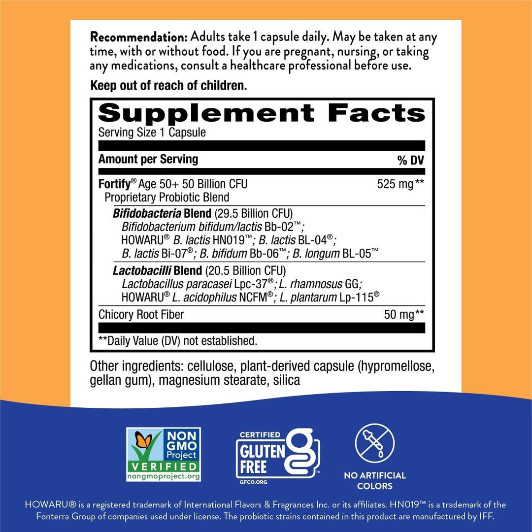 Nature's Way Fortify 50 Billion Daily Probiotic Adults 50+ 30 Capsules - The Oasis of Health