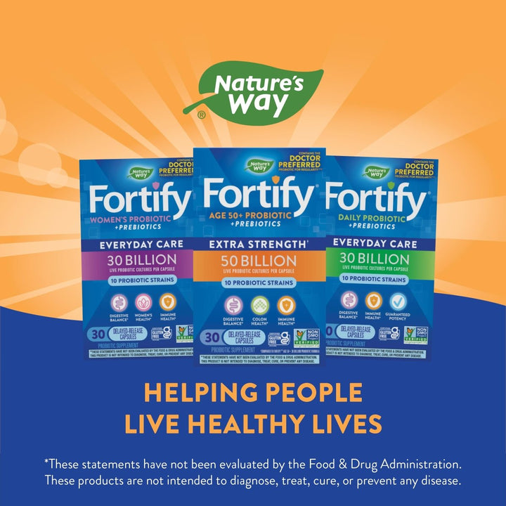 Nature's Way Fortify 50 Billion Daily Probiotic Adults 50+ 30 Capsules - The Oasis of Health