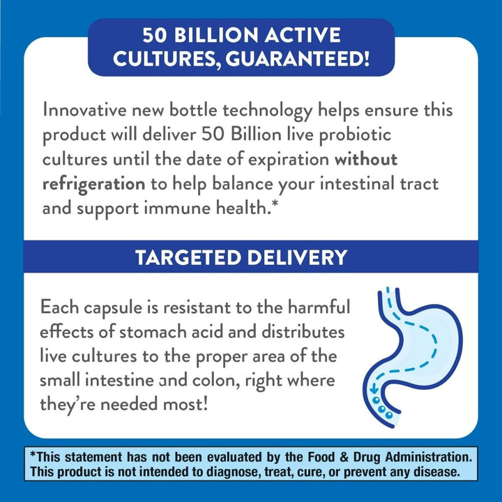 Nature's Way Fortify 50 Billion Daily Probiotic Adults 50+ 30 Capsules - The Oasis of Health